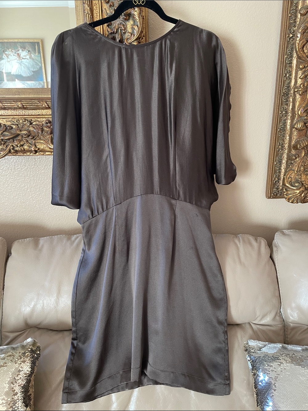 Graham & Spencer 100%Silk Batwing Open Fantasy Sleeves Dress